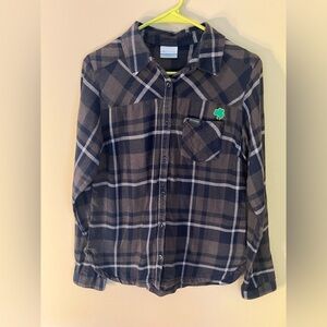 GRUNGE CABIN STYLE Columbia Plaid Shirt - Navy and Brown